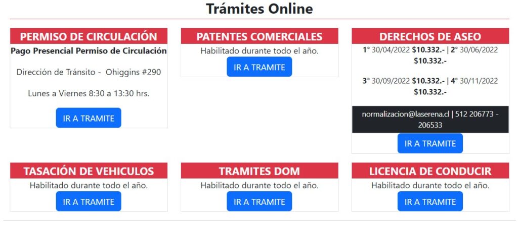 Pagar permiso de circulacion de La Serena